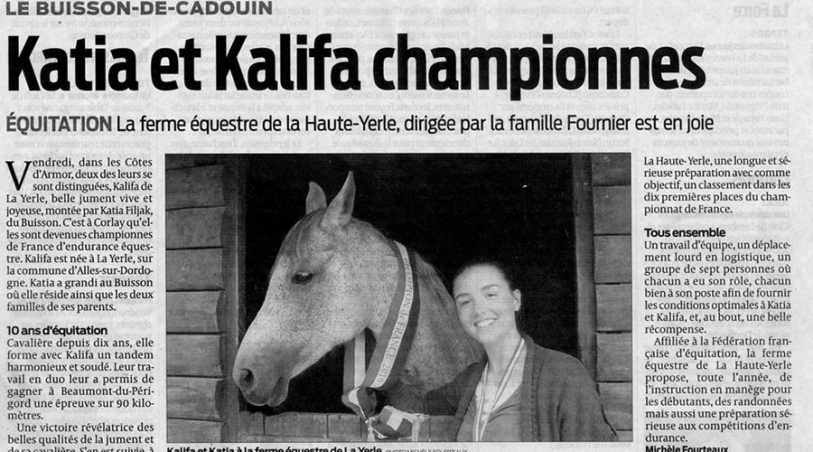 Katia et Kalifa championnes